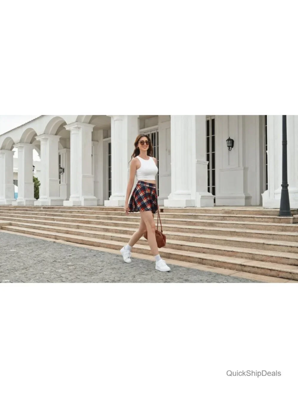 A-Line Flared Mini Skort Stretchy High Waist Tennis Golf Women